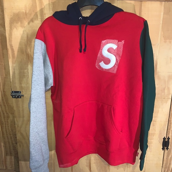 Supreme s logo hooded red - Picture 1 of 9